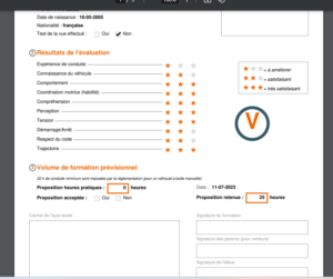 Résultat simulateur Page 1